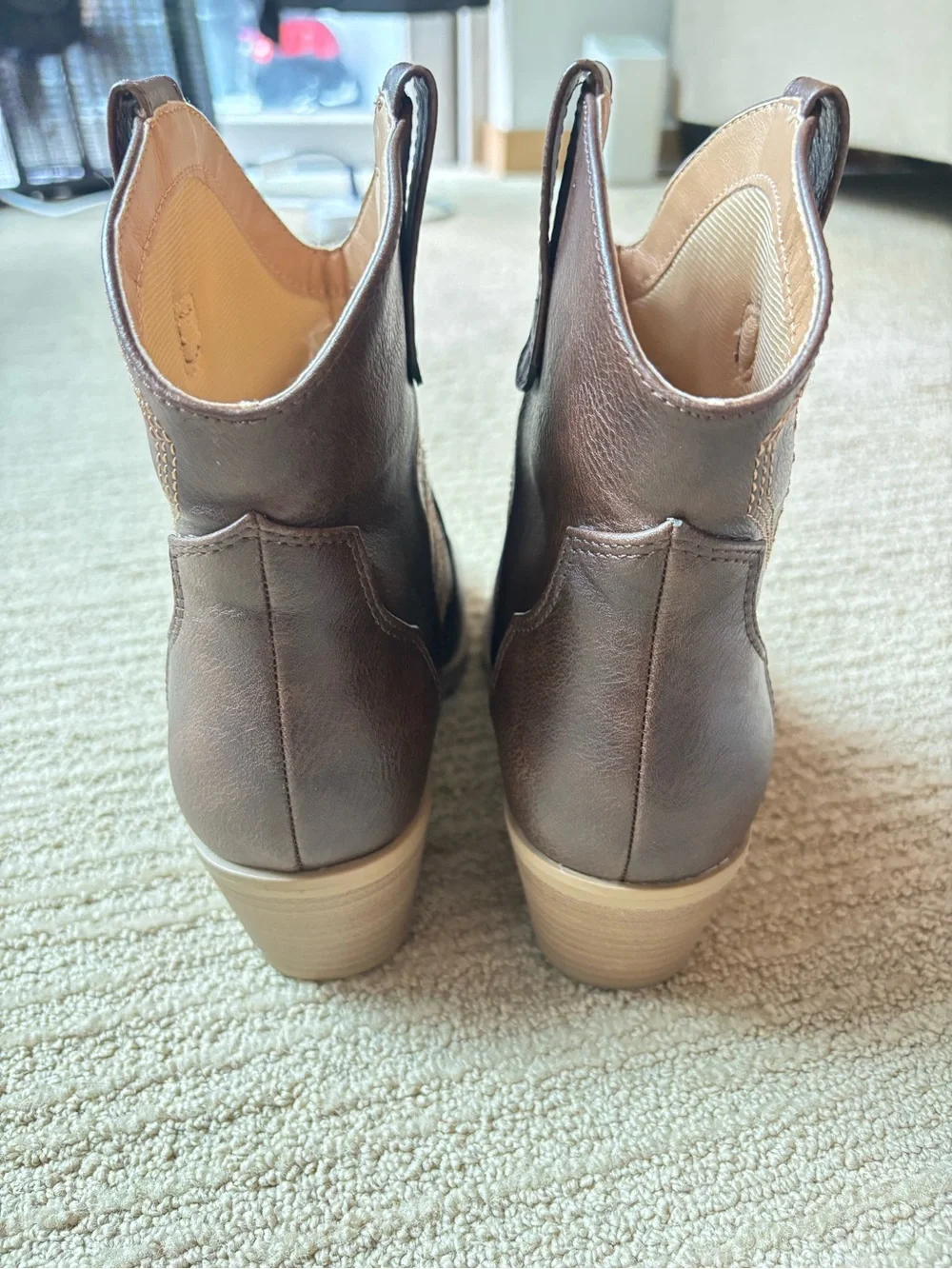 ✖️ sold ✖️ soda — ‘gesso’ women’s cowboy western stitched ankle boots